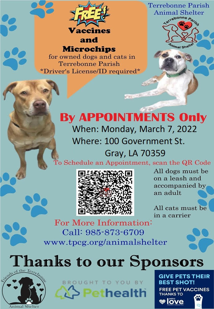 Give Your Pet their Best Shot at Free Pet Vaccine Clinic - The Times of  Houma/Thibodaux